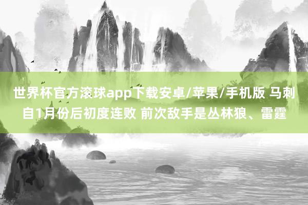 世界杯官方滚球app下载安卓/苹果/手机版 马刺自1月份后初度连败 前次敌手是丛林狼、雷霆