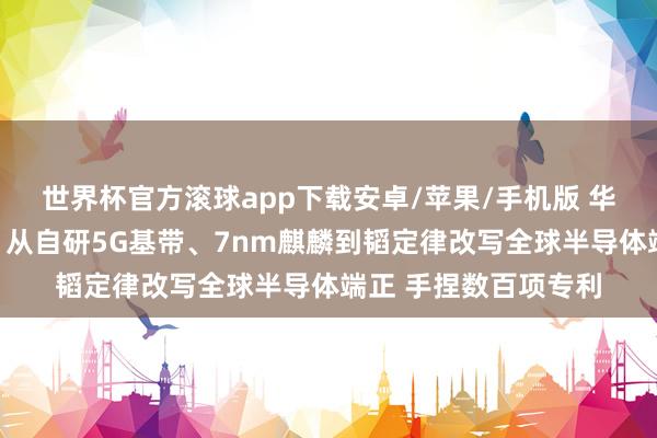 世界杯官方滚球app下载安卓/苹果/手机版 华为开发半导体公司：从自研5G基带、7nm麒麟到韬定律改写全球半导体端正 手捏数百项专利