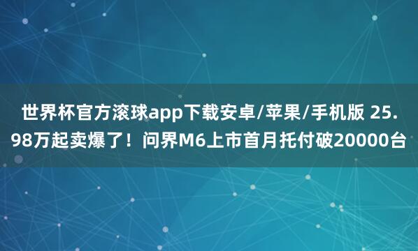 世界杯官方滚球app下载安卓/苹果/手机版 25.98万起卖爆了！问界M6上市首月托付破20000台