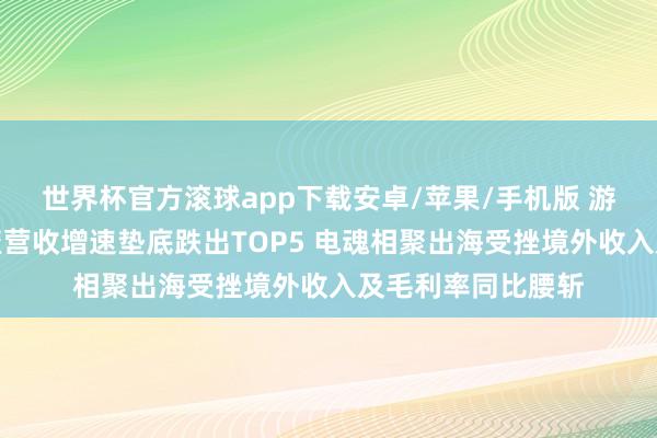 世界杯官方滚球app下载安卓/苹果/手机版 游戏年报｜恺英相聚营收增速垫底跌出TOP5 电魂相聚出海受挫境外收入及毛利率同比腰斩
