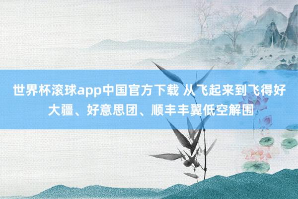 世界杯滚球app中国官方下载 从飞起来到飞得好 大疆、好意思团、顺丰丰翼低空解围