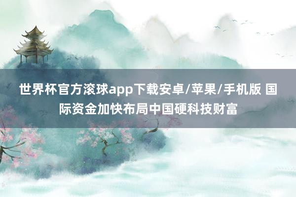 世界杯官方滚球app下载安卓/苹果/手机版 国际资金加快布局中国硬科技财富