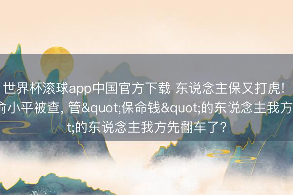 世界杯滚球app中国官方下载 东说念主保又打虎! 原副总裁俞小平被查, 管"保命钱"的东说念主我方先翻车了?