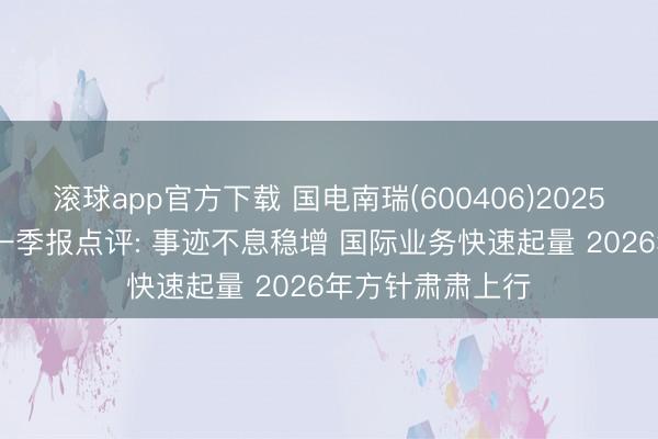 滚球app官方下载 国电南瑞(600406)2025年报及2026年一季报点评: 事迹不息稳增 国际业务快速起量 2026年方针肃肃上行